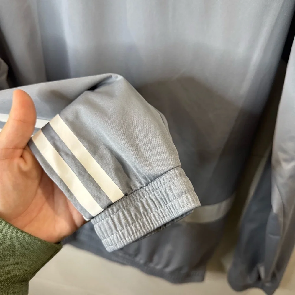 Adidas Men's Gray Pull Over Lightweight Climastorm Jacket Size Small